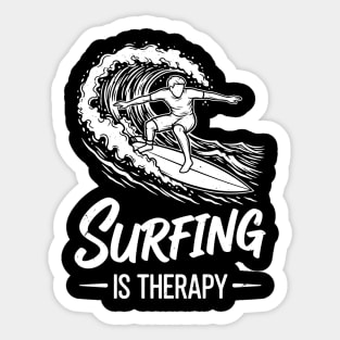 Sufing Is Therapy Sticker
